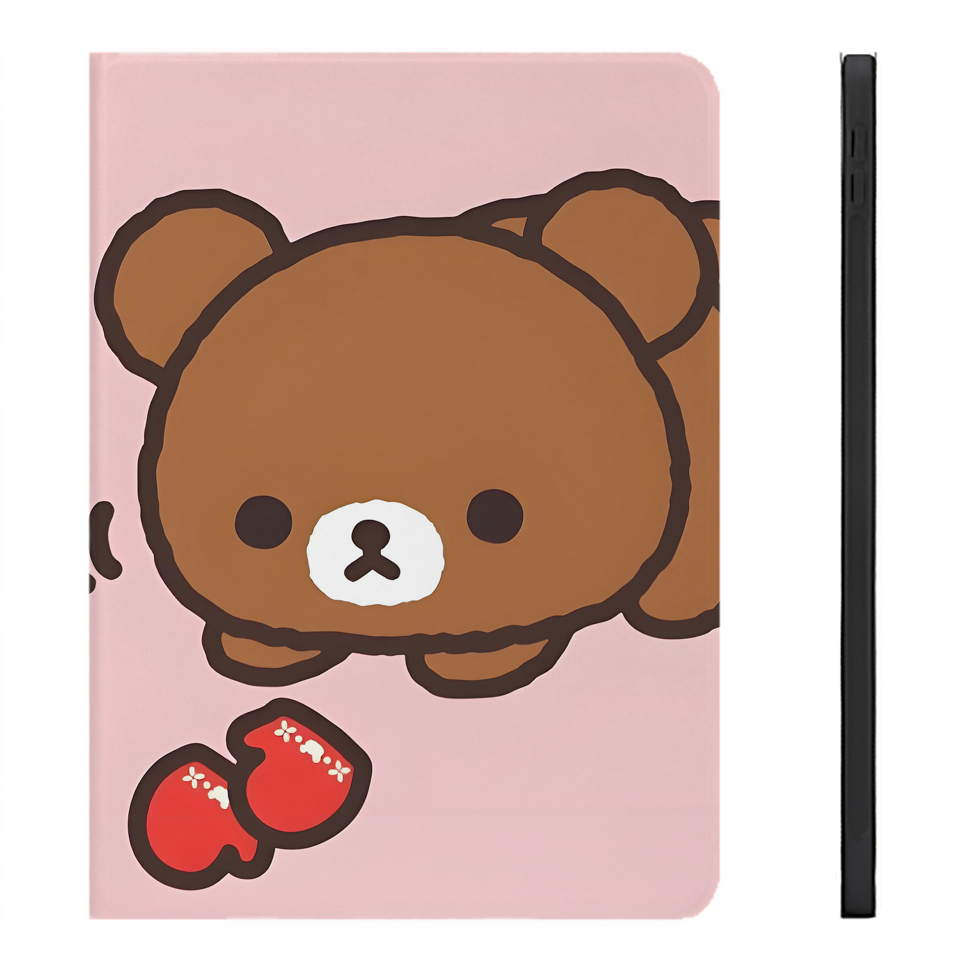 （画像用） リラックマ リラックマ キイロイトリ Rilakkuma Korilakkuma Kiiroitori IPadケース ペンホルダー付き ブックスタイルデザイン